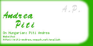 andrea piti business card